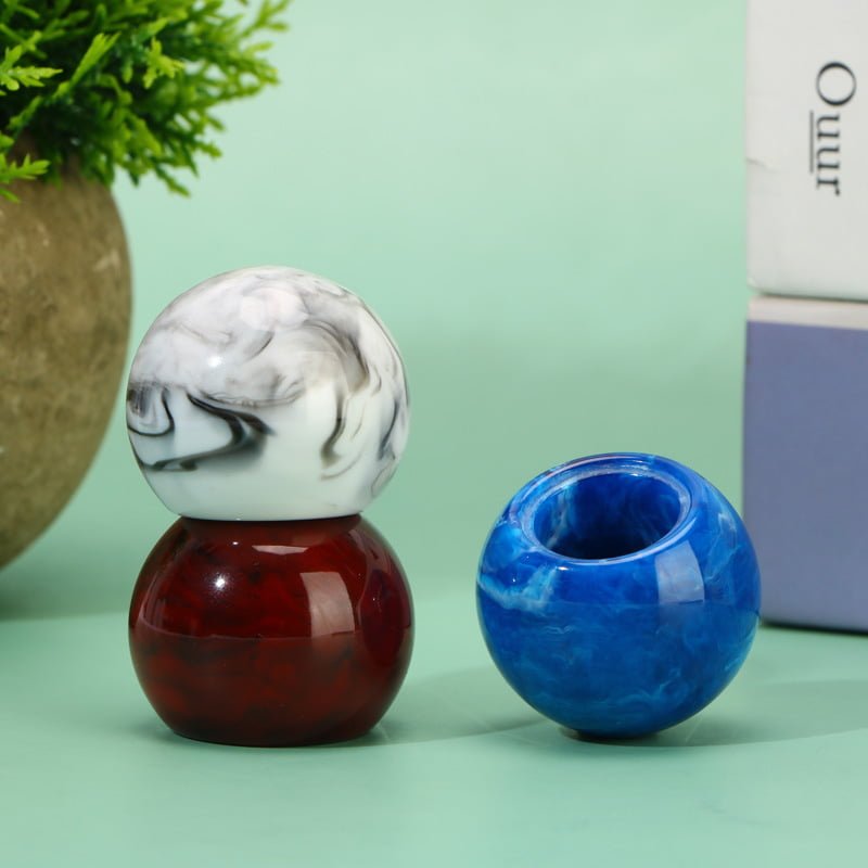 bespoke customize resin marble effect perfume cap lid manufacturer factory