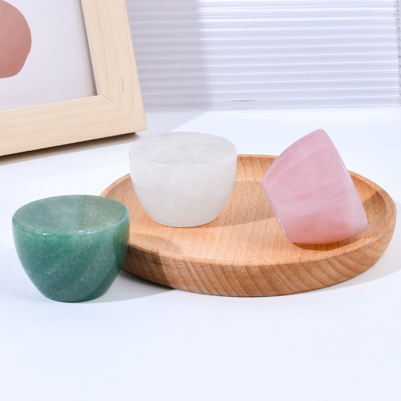 Bespoke Custom Natural Marble Gemstone jade stone Perfume Cap Supplier