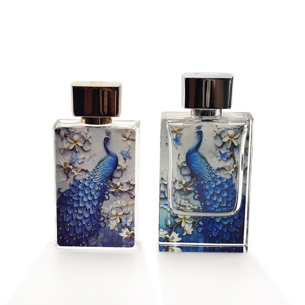 peacock 3D Printed Perfume Glass Bottles