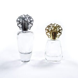 perfume bottle with flower cap