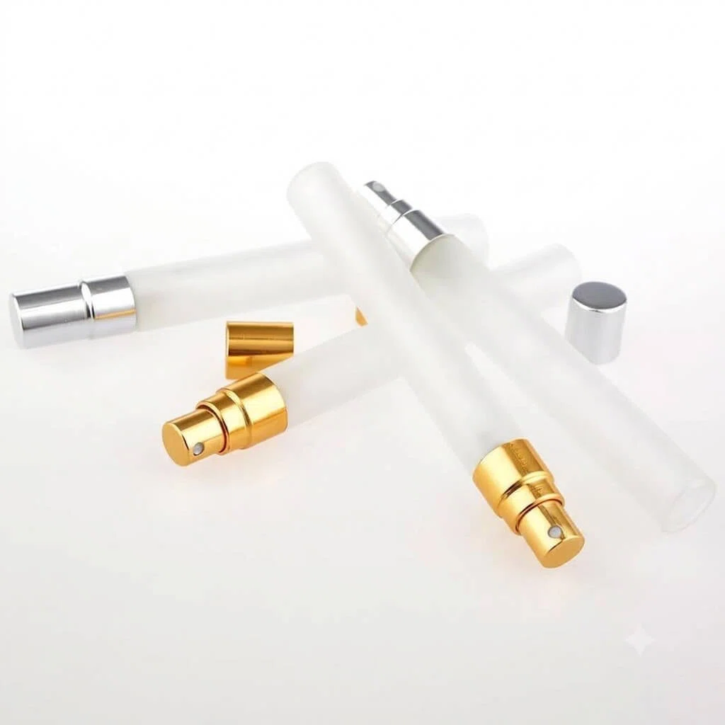 AeroMatte Series 10ml 15ml Frosted Glass Vial with Anodized Aluminum Atomizer factory