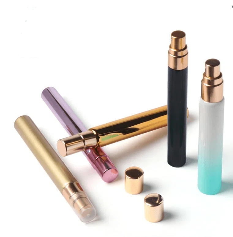 metalic golden Refill Pocket Travel Small Miniature Perfume Bottles factory