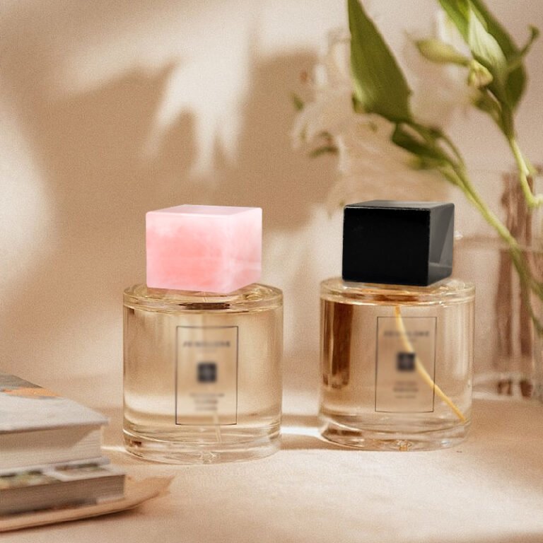 Bespoke Custom Natural Marble Gemstone jade stone Perfume Cap Supplier for perfume cosmetics fragrance beauty france usa italy