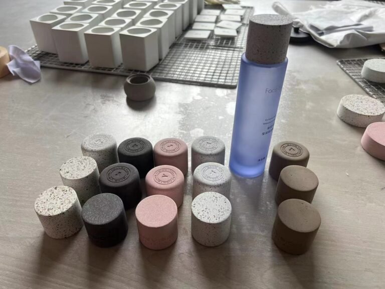 bespoke custom cement concrete perfume fragrance cap lid manufacturer wholesale