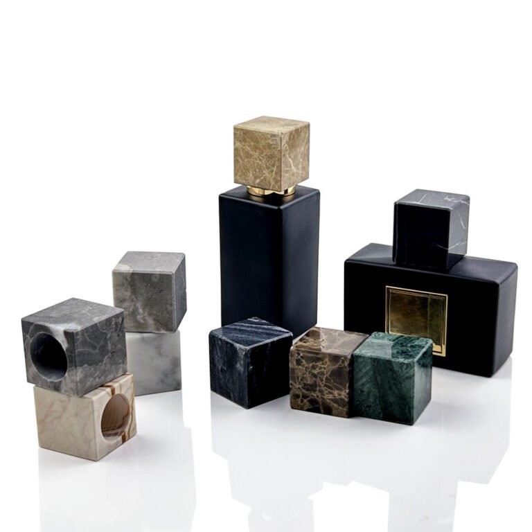 china Custom square Marble Perfume cosmetics Cap Designer and Manufacturer