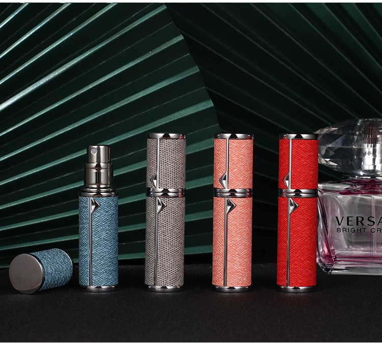 Refillable Perfume System with Metal Outer Sleeve