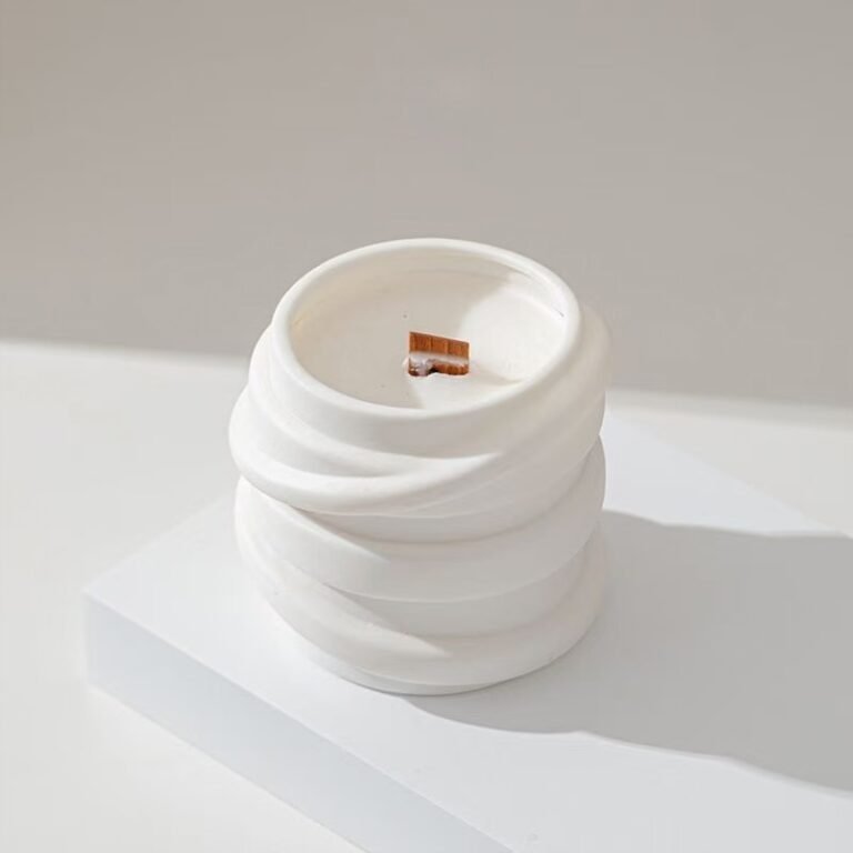 Chinese customize luxury concrete cement candle jars cup design manufacturer