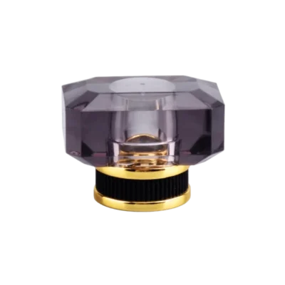 T-shaped black plastic petg acrylic perfume lid cap custom design 30ml 50ml 100ml luxury hot-stamped transparent perfume bottles and plastic PE square perfume caps wholesale factory