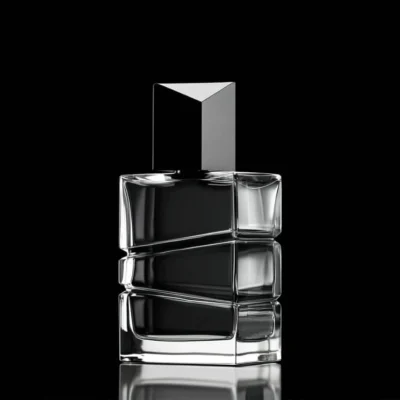 black 50ml empty transparent glass perfume bottles and caps lid supply from china