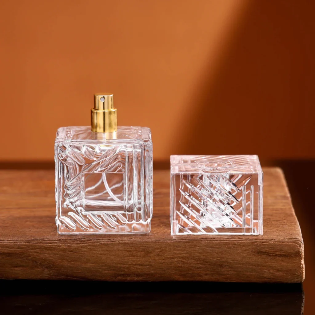 china customized petg plastic abs acrylic uv cap thick bottom glass perfume bottle supplier manufacturer factory