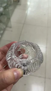 custom crystal solid glass perfume caps and lids manufacturer in china