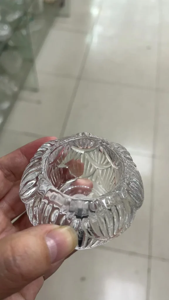 custom crystal solid glass perfume caps and lids manufacturer in china