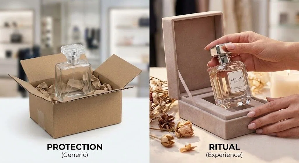Stop Just "Protecting" the Product: Why the "Unboxing Ritual" is the New Battleground for Perfume premium packaging upgrade for emerging perfume brands.