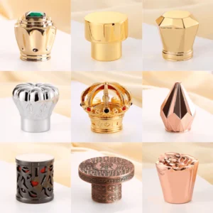 private label 5ml 10ml empty refillable glass perfume bottle atomizer lid flower rose and crown for arabian perfume brands