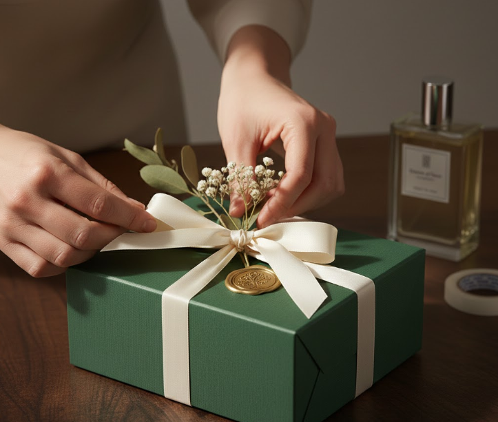 how to wrap a perfume box perfume gift wrapping tutorial professional fragrance packaging