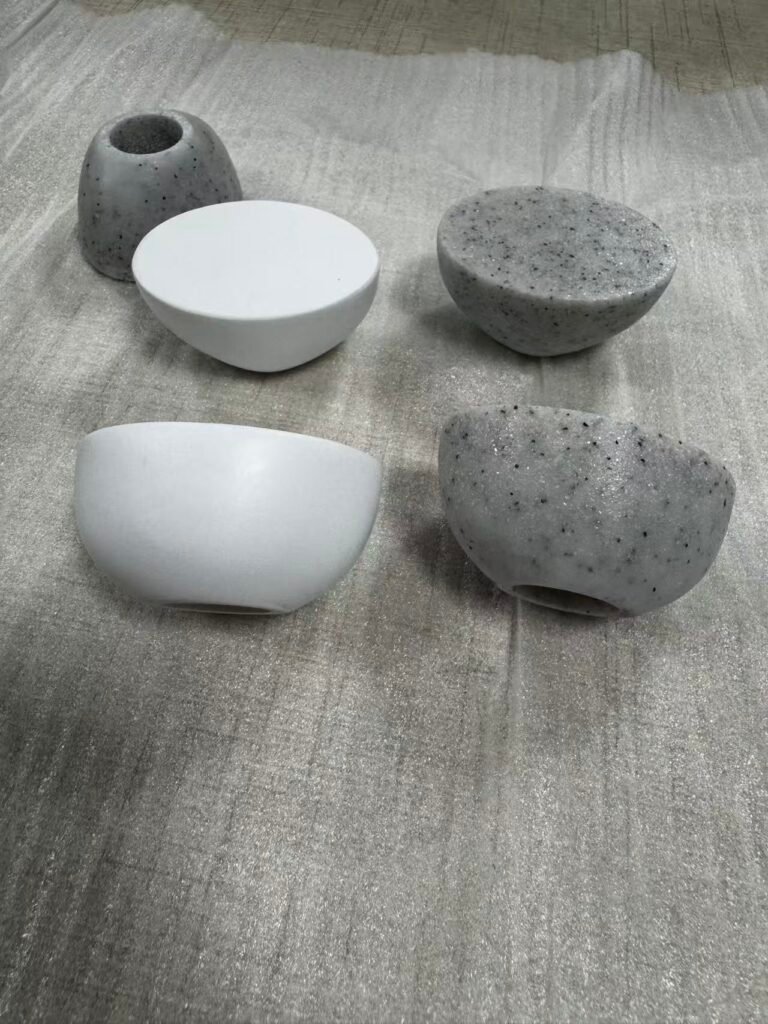 custom marble stone look resin perfume lid cap manufacturer
