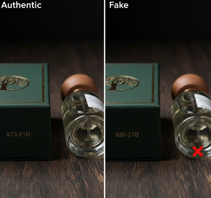 how to spot fake perfume packaging