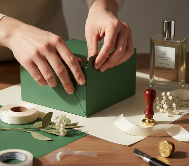 how to wrap a perfume box