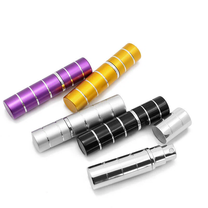 red black white blue gold leather oem ODM mini refillable china custom 5ml 10 ml 15ml perfume bottles factory wholesaler supplier