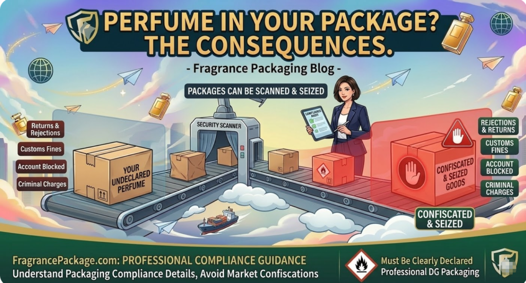 shipping perfume internationally, customs perfume seizure, class 3 dangerous goods fragrance