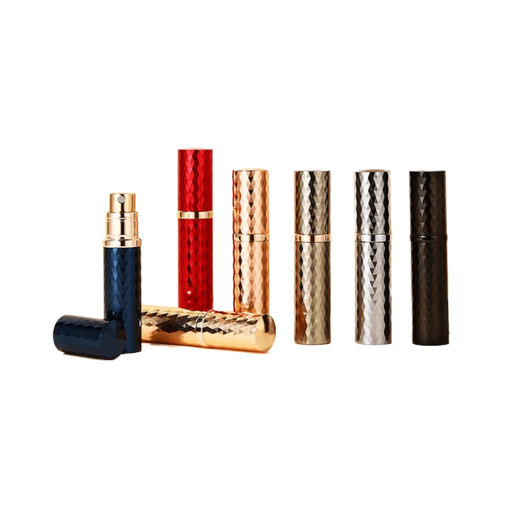 red black white blue gold leather mini refillable china custom 5ml 10ml 15ml perfume bottles China oem ODM factory wholesaler