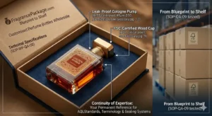 from blueprint to success seamless integration of custom glassware sustainable wood caps and luxury fulfillment packaging