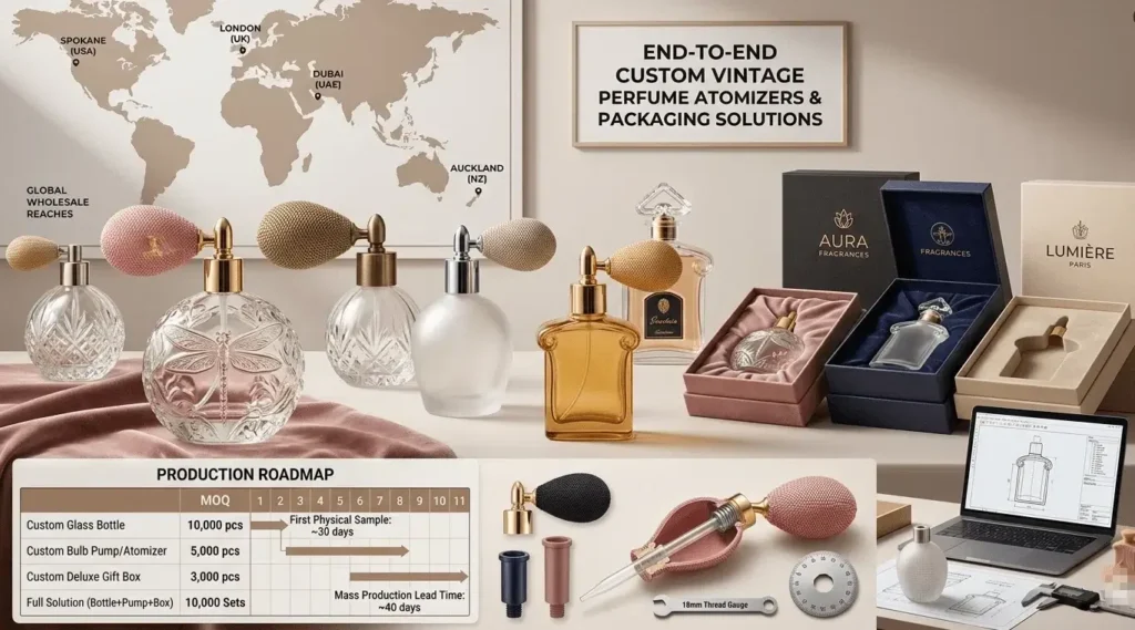 Vintage Atomizer Perfume Bottle Wholesale custom End-to-End Solution manufacturer