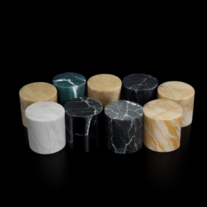 custom green while black yellow natural Marble perfume caps factory manufacturer supplier