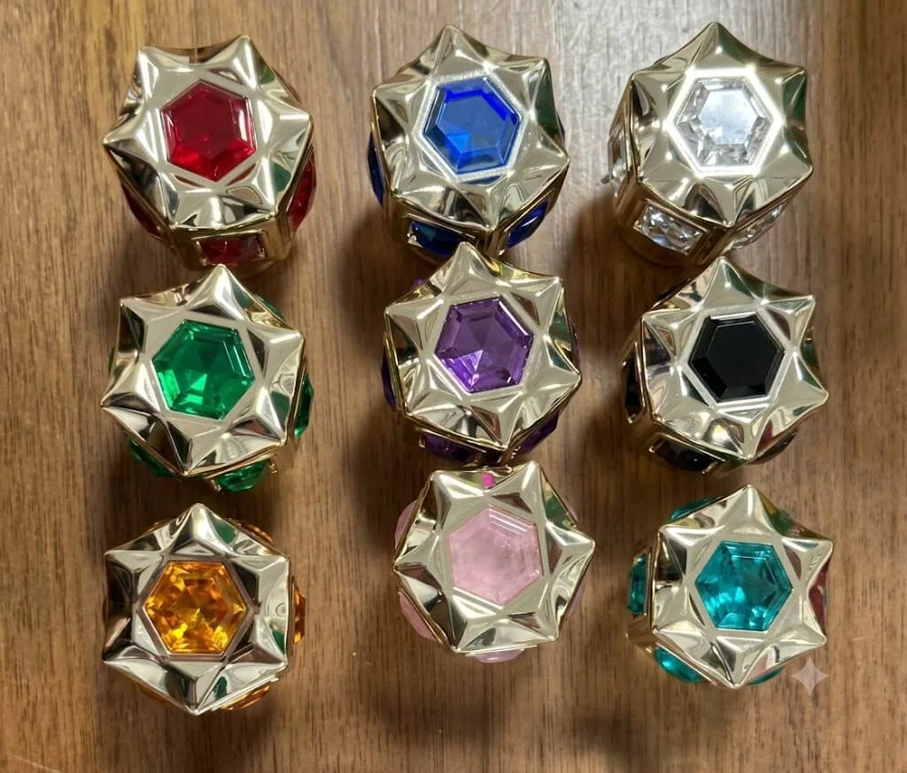 The Royal Palette Custom Stone Metal Fragrance Caps Luxury Multi-Color Gemstone & Zinc Alloy Perfume Cap Collection
