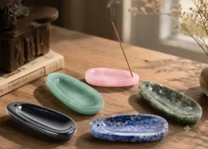 custom Natural Crystal Jade Incense Burner wholesale manufacturer