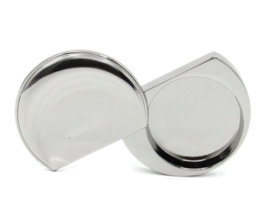 custom pocket size minimalist metal engraved brass solid perfume balm packaging box container supplier low moq