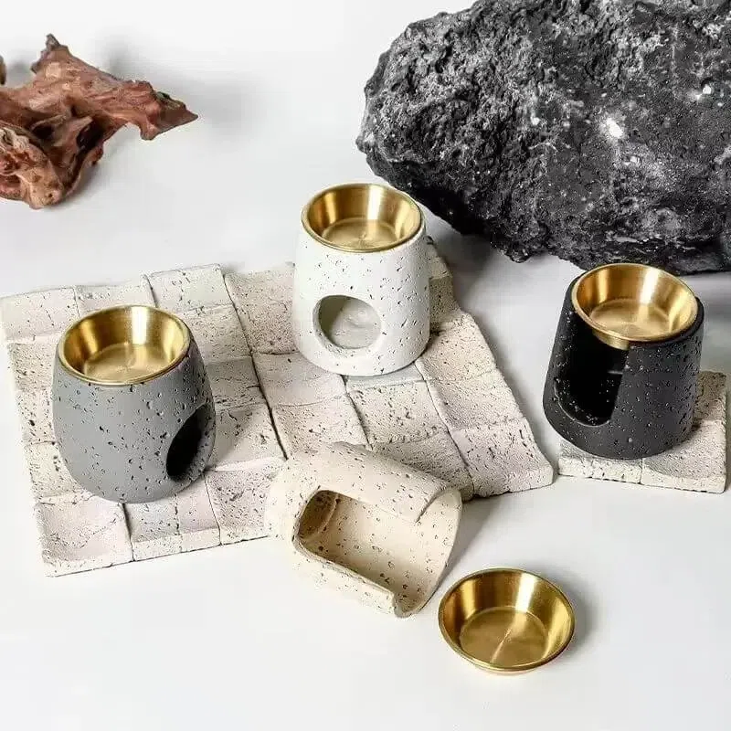 Custom Cement Heat-Resistant Terrazzo Incense Burner Bakhoor Holder Manufacturer