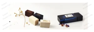 custom engraved gold logo Rectangular brown black oil wooden perfume lids factory