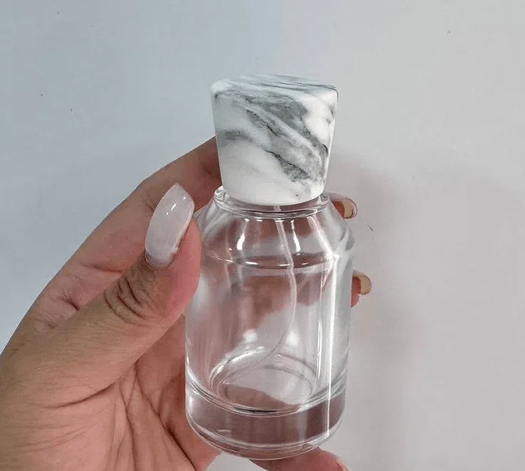 custom white marble matte stone caps