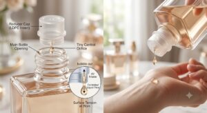how to use rollerball perfume and reducer cap work