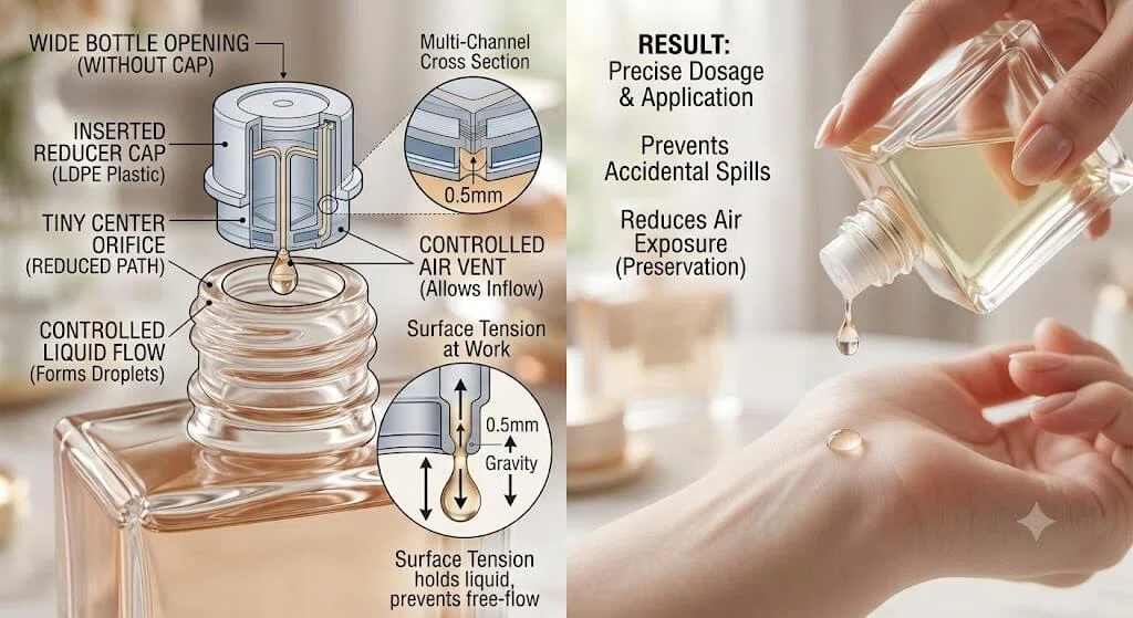 how to use rollerball perfume and reducer cap