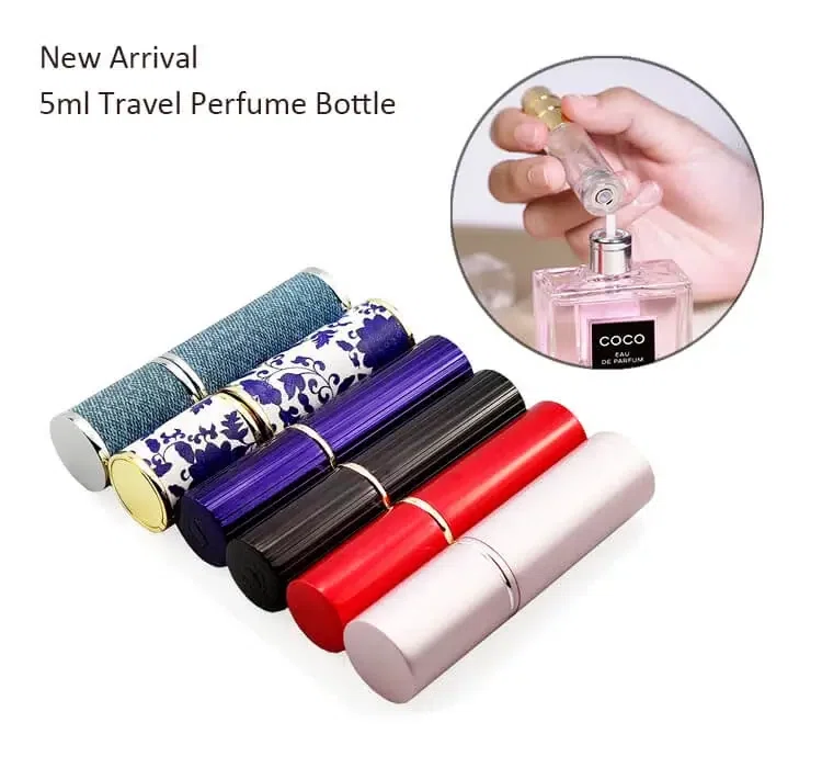 new arrival 5ml 10ml travel perfume bottle inside petg refill bottom tube wholesaler