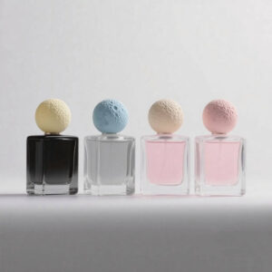 custom Macaron colors artifical resin stone ball perfume lid