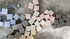 custom cube Concrete Perfume Cap