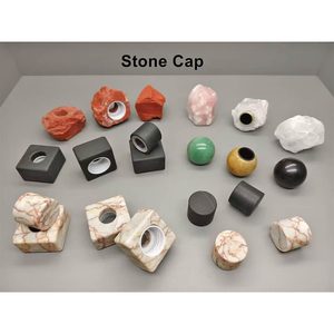 raw Stone perfume cap with plastic insert